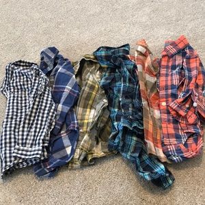 Toddler boys plaid long sleeve button down lot